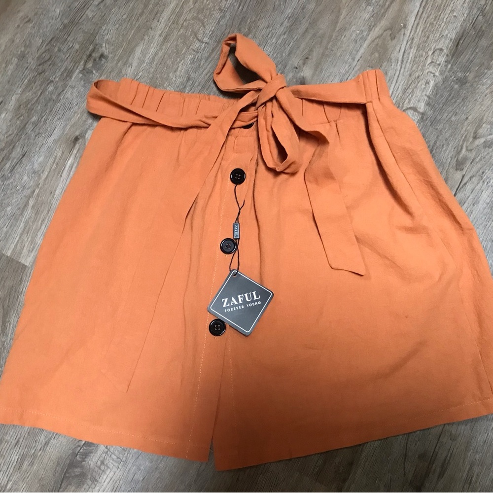 Button Up Short Skirt